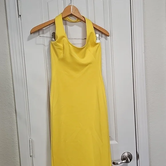 halter neck dress bridesmaid Eleni Halter Maxi Dress
